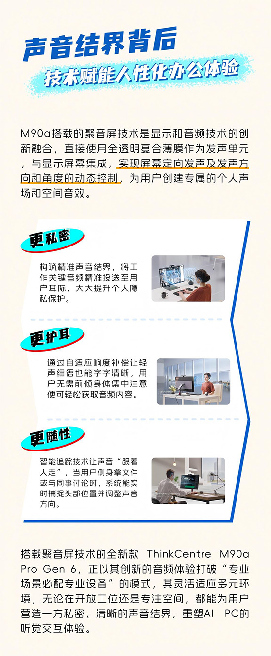 I人的理想辦公搭檔！全球首款聚音屏AI PC打造專屬聲音結界