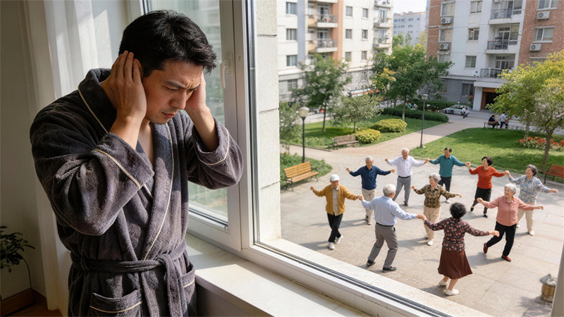 廣場舞噪音擾民的場景