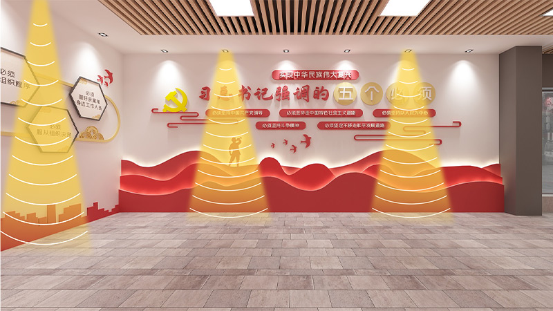 黨建活動室定向揚聲器，聲音分區示意圖